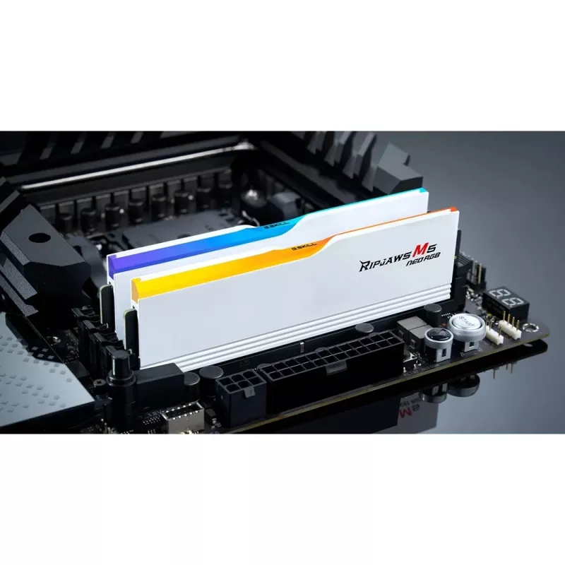 DIMM 64 GB DDR5-6000 (2x 32 GB) Dual-Kit, Memory biały, F5-6000J2836G32GX2-RM5NRW, Ripjaws M5 Neo RGB, AMD EXPO