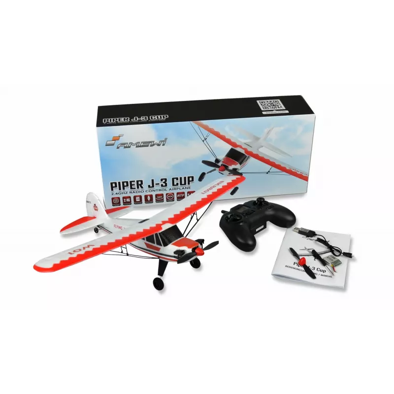 Airplane Amewi Piper J-3 CUP silnik elektryczny 500 mAh 60 g