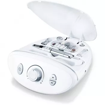 Zestaw do manicure i pedicure Beurer MP 100 do pielęgnacji paznokci — elektryczne urządzenie do manicure/pedicure, białe