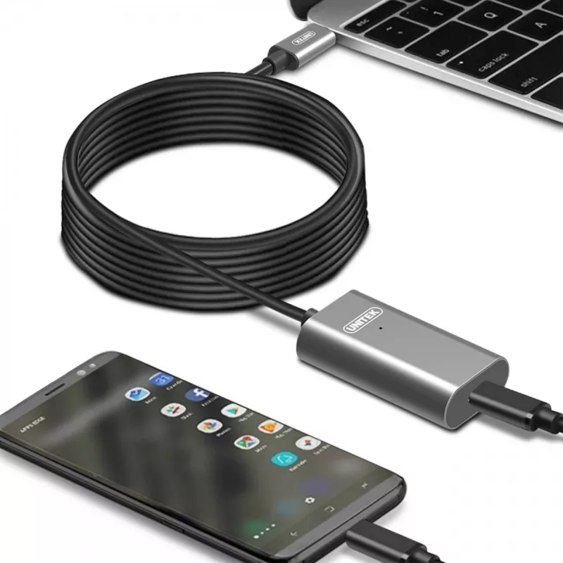 Kabel USB UNITEK U305A 5m USB 3.2 Gen 1 USB C Szary