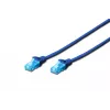Patch cord U/UTP Cat.5e PVC 0,5m niebieski