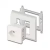 Uziemione gniazdo zasilania DELOCK Easy 45 T13 Szwajcaria 45×45 mm, 250 V / 10 A, białe
