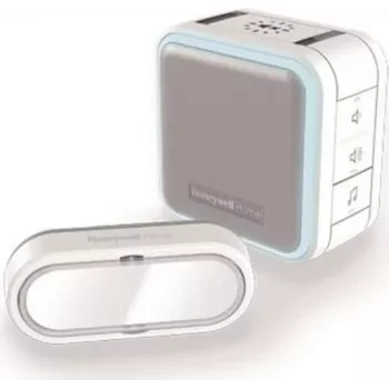 Bezprzewodowy dzwonek do drzwi Honeywell DC515SL — zasięg 150 m, 6 tonów, 84 dB
