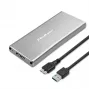 Aluminiowa obudowa QOLTEC 51833 dla dysku M.2 SSD, SATA na USB 3.0, obsługa do 2 TB