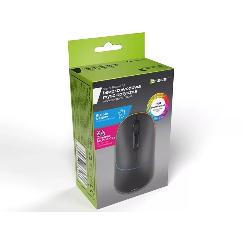 Mysz Tracer RATERO RF RF Wireless + USB Type-C