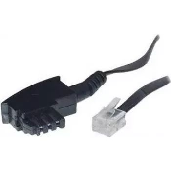 S/CONN 3m TAE F - RJ11 czarny przezroczysty kabel