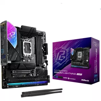 Płyta główna ASRock B860M Lightning WiFi — Intel B860, LGA1851, microATX, DDR5, 4 DIMM, Wi‑Fi 6E, 2.5Gb LAN, Thunderbolt 4