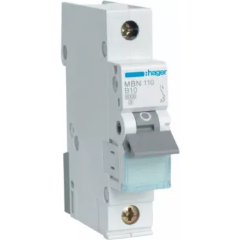 Wyłącznik nadmiarowoprądowy Hager MBN110 1P, 10 A, 50–60 Hz