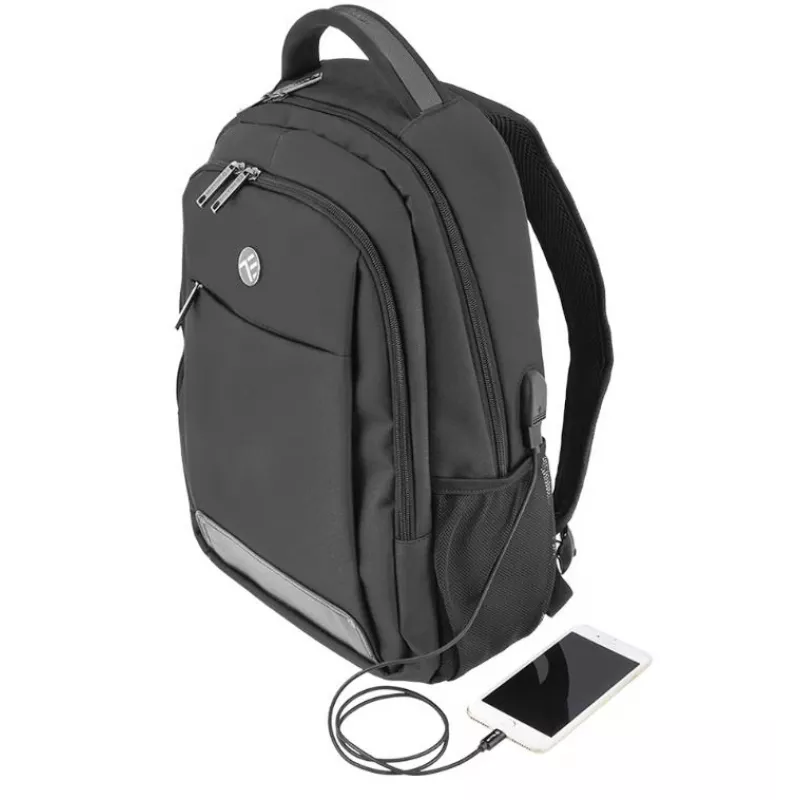 Plecak na notebook Tellur Companion 15.6 cala z portem USB, Czarny