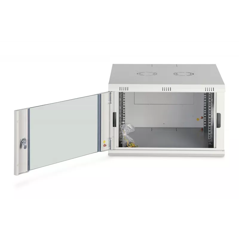 Szafka rack naścienna DIGITUS Dynamic-N 7U 19 cali 600x600 mm, niezmontowana, IP20, zamek na klucz