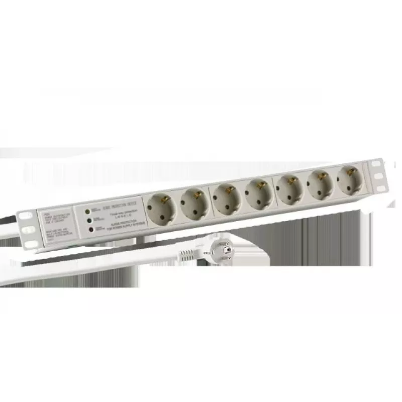 EFB Elektronik EK631DE.3GR przedłużacz zasilający 2 m 7 gniazd AC Wewnętrzny Jasnoszary