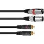 adapter kablowyowy XLR – RCA Omnitronic 3022522C — 2x XLR męski na 2x RCA męski, 1,5 m