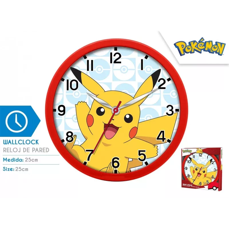 Zegar ścienny Pokemon Pikachu 25 cm