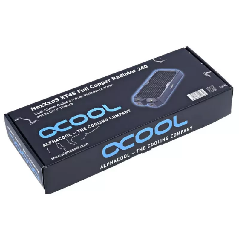 Alphacool NexXxoS XT45 Full miedź Radiator – 240 mm, czarny