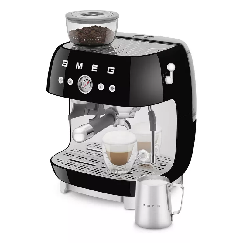 Ekspres do kawy SMEG EGF03BLEU. Kaffeevollautomat w stylu lat 50. Czarny