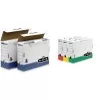 Fellowes Pudełko archiwizacyjne R-Kive PRIMA, biało-niebieskie (B) 80 mm, wykonane w 100% z kartonu z recyklingu, 100% nadające się do recyklingu (0026401)