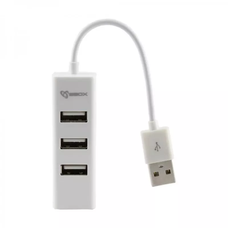 Sbox H-204W USB 4 Porty HUB Biały Kokosowy