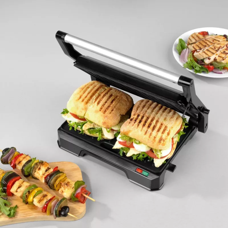 Elektryczny grill zdrowotny 2-w-1 Progress EK5854PVDE z nieprzywierającymi płytami i regulacją temperatury