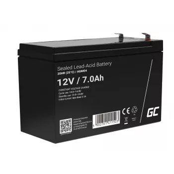 Akumulator UPS zielony Cell AGM04 12V 7Ah sealed lead acid (VRLA) czarny, 1 szt.