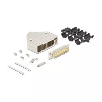 DeLOCK 67134 złącze przewodowe D-Sub 25-pin Srebrny Męskie