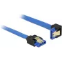 Kabel SATA DeLOCK 85088 0.1 m SATA 7-pin Czarny Niebieski