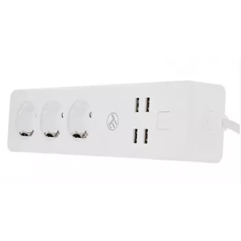 Listwa zasilająca Tellur — inteligentna listwa WiFi z 3 gniazdami AC i 4 portami USB (4A)