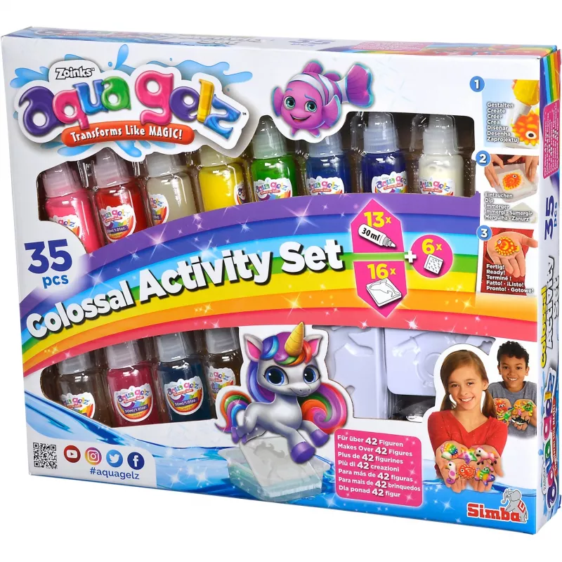 Wodny żel do kreatywnej zabawy SIMBA Crafts Simba Aqua Gelz Colossal Set 106322566