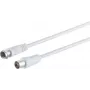 Kabel koncentryczny S/CONN 80065-32 5 m typ F IEC biały
