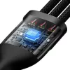 Kabel USB Baseus SUP0003351 1.2m USB A USB C/Micro USB-A/Lightning Czarny