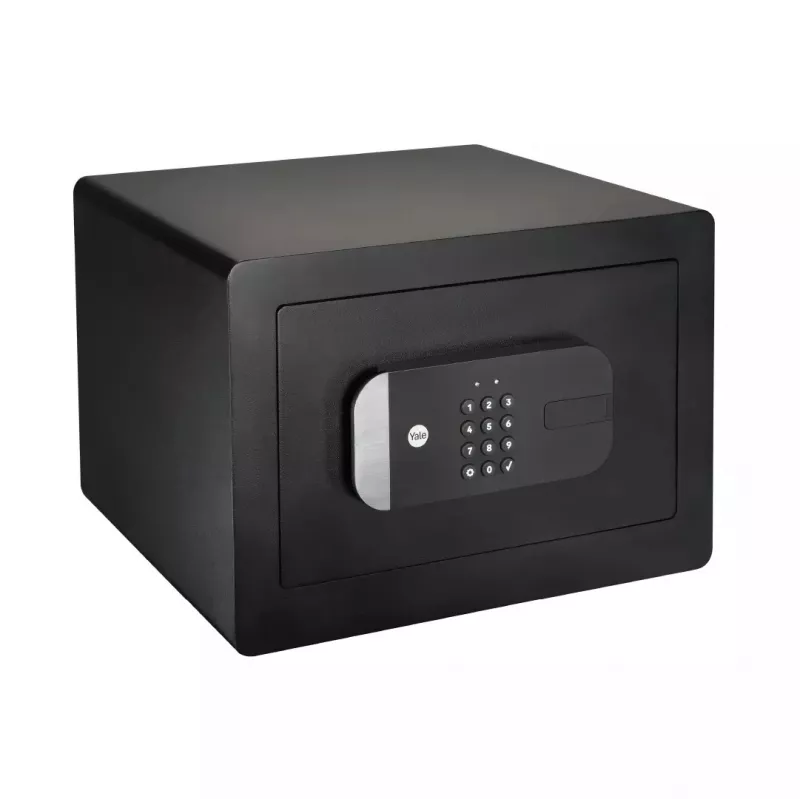 Sejf wolnostojący Yale YSS/250/EB1 — zamek elektroniczny i kluczowy, czarny, 250×300×350 mm