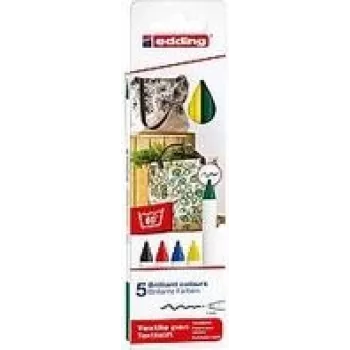 Zestaw markerów Edding 4600, 5 sztuk, końcówka kulista, wielokolorowy, pudełko, wyprodukowano w Niemczech