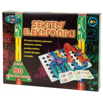 Edukacyjny zestaw naukowy z elektroniki Dromader Sekrety Elektroniki — 80 eksperymentów