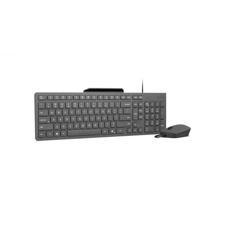 Przewodowy zestaw klawiatury i myszy Lenovo 310 (US English) — pełnowymiarowa klawiatura, przewód 1,8 m, optyczna symetryczna mysz 2000 DPI