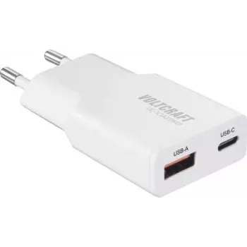 Voltcraft UC-1C1A25W01 ładowarka USB 1x USB-A USB-C szybkie ładowanie PD 3.0 biała (VC-17010775)