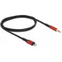 Delock - Kabel Lightning auf Kopfhöreranschluss - Lightning männlich zu mini-phone stereo 3,5 mm männlich - 50cm - Schwarz, Rot (86586)