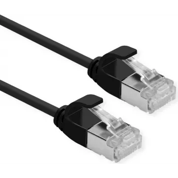 ROLINE GREEN U/FTP kabel krosowy Cat.6A (klasa EA), LSOH, cienki, czarny, 5 m (21.44.3357)