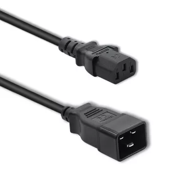 Kabel zasilający Qoltec 53991 czarny 1,2 m złącze C20 C13