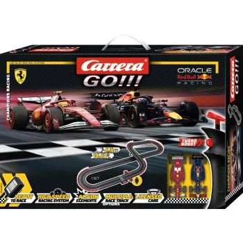 Tor wyścigowy CARRERA GO!!! Champion's Racing — zestaw toru slotowego, skala i specyfikacje według producenta
