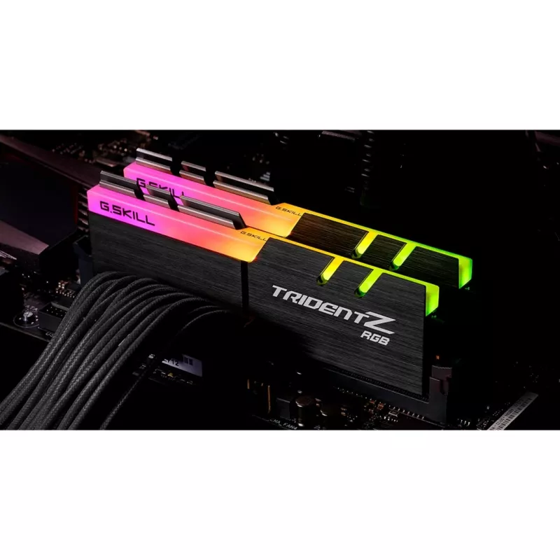 DIMM 32 GB DDR4-3200 (2x 16 GB) Dual-Kit, Arbeitsspeicher schwarz, F4-3200C16D-32GTZRX, Trident Z RGB, INTEL XMP