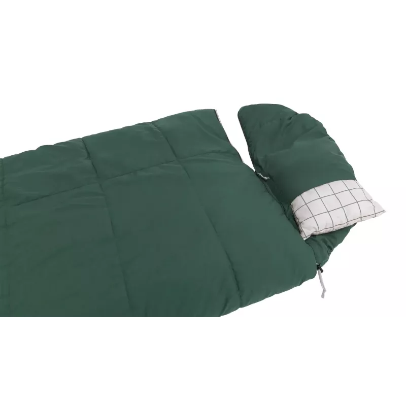 Śpiwór Outwell Camper Prime półprostokątny 900×2350 mm, maks. wzrost użytkownika 200 cm, bawełna/poliester, zielony