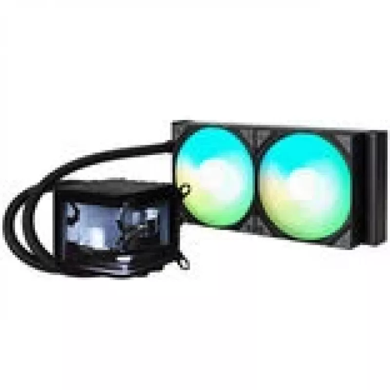 Jonsbo D32 STD Obudowa PC + TRYX PANORAMA Kompletny układ chłodzenia cieczą, ARGB - 240 mm, czarny