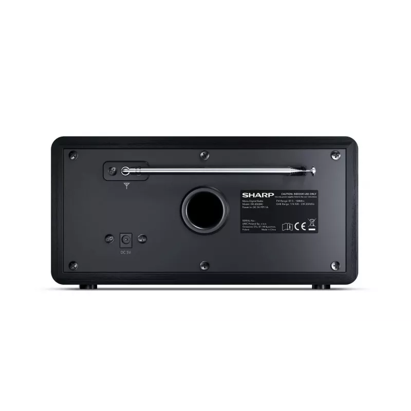 Sharp DR-450 Radio cyfrowe - czarny, osobiste, cyfrowe, DAB, DAB+, FM, 87,5 - 108 MHz, 174,928 - 239,2 MHz, 3 W
