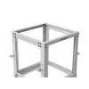 Otwarta szafa rack 19 cali LANBERG 12U, regulowana głębokość 600–1100 mm, szara