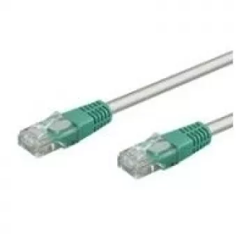 Wentronic Goobay CAT 5e kabel krosowy z przeplotem, U/UTP, szary, zielony, szaro-zielony, 0,25 m - mieszanka miedzi CCA (68609)
