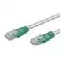 Wentronic Goobay CAT 5e kabel krosowy z przeplotem, U/UTP, szary, zielony, szaro-zielony, 0,25 m - mieszanka miedzi CCA (68609)