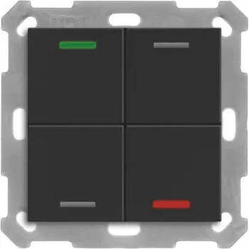 MDT BE-TAL55T406.01 KNX przycisk Light 55 4f RGBW czujnik temperatury czarny mat Neutral 1 (BE-TAL55T406.01)