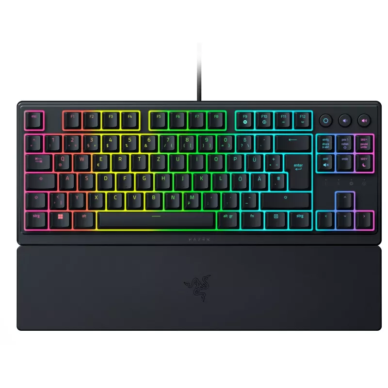 Klawiatura Razer Ornata V3 Tenkeyless dla graczy USB QWERTZ niemiecka czarna