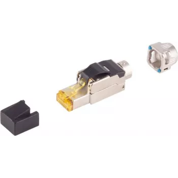 Beznarzędziowe złącze sieciowe RJ45 Cat.6A STP marki ShiverPeaks, model 08-51011