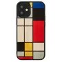Etui na telefon Man and Wood do iPhone 12 mini — drewniany tył, czarna ramka