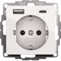 Gira SCHUKO gniazdko zasilające USB, 2-drożne, czysta biel, model 245903